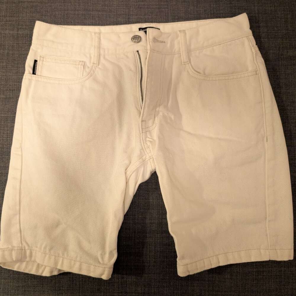 White denim Frank and Oak shorts 30"